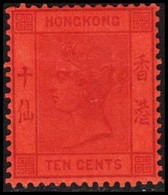 1891. HONG KONG. Victoria TEN CENTS. Beautifully Stamp Hinged. (Michel 44) - JF516209 - Nuovi