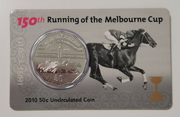 Australia - 50 Cents, 2010 150th Running Of The Melbourne Cup, BU, Card - Verzamelingen