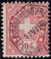 Heimat SH SCHAFFHAUSEN 1886-06-11  Telegraphen-Stempel Auf 10 Rp. Telegraphen-Marke Zu#14 - Télégraphe