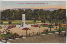 74-1126 - Carte Postale Haute Savoie (74) - RUMILLY - Jardin Public Et Monument Aux Morts - Rumilly