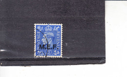 ERITREA  1943 - M.E.F. - Occupazione Inglese - Yvert  8° -  Giorgio VI= - Eritrea