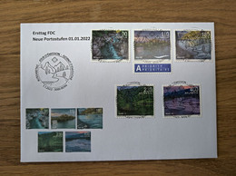 FDC Neue Portostufen 2022,Vollersttag / New Postage Values Canceled First Day Full - FDC