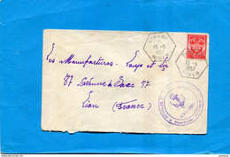 MARCOPHILIE* NIGER- LettreF M-N°12  Cad Hexagonal DIRKOU 1957-Cachet Sous Secteur - Covers & Documents