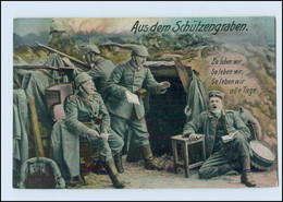 N186/ Aus Dem Schützengraben 1. Weltkrieg AK 1915 - Oorlog 1914-18