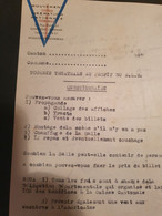 Vieux Papiers - Libération - Document De Clermont Ferrand  Du Mouvement De Libération Nationale - Réf VP 53 - Documentos