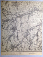 Situation1903 EGHEZEE CARTE ETAT MAJOR 40/8 RAMILLIES LEUZE HANRET NOVILLE-LES-BOIS WAYA HEMPTINNE BRANCHON TAVIERS S739 - Eghezée