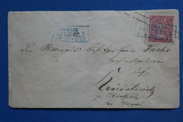 AP15  CONF. ALLEMAGNE DU NORD BELLE LETTRE  1868 BERLIN  POUR  Rietschütz Bei  +VIGNETTE +   ++ AFFRANCH. BLEU  PLAISANT - Storia Postale