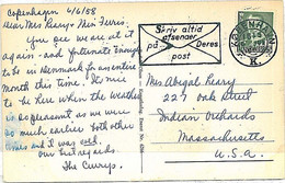 16329  - DENMARK  - Postal History - POSTAL PROPAGANDA Postmark On POSTCARD 1958 - Poste Aérienne