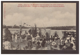 Cote D'Ivoire Voyage Du Ministre Des Colonies, Départ De Bingerville Pour Le Grand-Bassam Ca 1910 - Côte-d'Ivoire