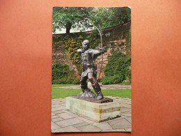 CPM OU CPSM  ROBIN HOOD'S STATUE  NOTTINGHAM  VOYAGEE 1979 ??  TIMBRE - Nottingham