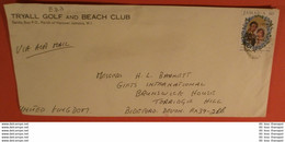 JAMAIKA 545 Diana Mit Aufdruck Charles --- Tryall Golf And Beach Club --- Brief Cover (2 Foto)(39067) - Jamaica (1962-...)