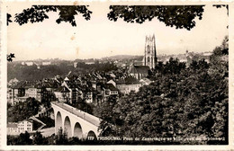 Fribourg - Pont De Zaehringen Et Ville, Vus Du Schönberg (173) * 10. 10. 1943 - Pont-la-Ville