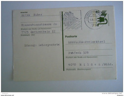 Flamme Grossvolière Bluhendes Barock 1977 Jardin Allemagne Federal Stationery Entier Postal GSK Ganzsache Postkarte - Paons