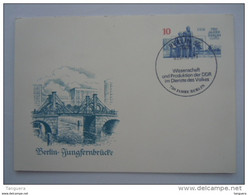 DDR 1987 Stationery Entier Postal GSK Ganzsache 750 Jahre Berlin Jungfernbrücke Wissenschaft Und Produktion Der DDR - Postcards - Mint