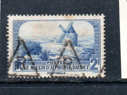 FRANCE N° 331 2F BLEU MOULIN DE DAUDET OBL R - Unused Stamps