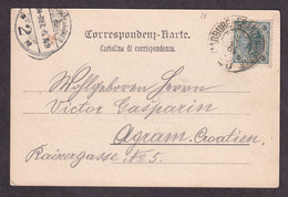 Austria/Slovenia - Postcard Of Trento Sent To Zagreb Cancelled By T.P.O. MARBURG-FRANZENSFESTE 28, Postmark 02.12.1904. - Storia Postale