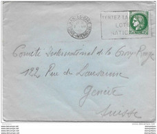 72 - 68 - Enveloppe Envoyée  De Nantes à La Croix-Rouge Genève 1940 - Guerre Mondiale (Seconde)