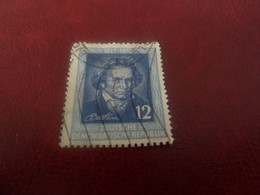 Ddr - Beethoven (1770-1827) - Val 12 - Bleu - Oblitéré - Année 1952 - - Gebraucht