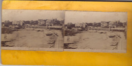 PHOTO-STEREO-44- PORNIC- LA PLAGE DE LA NOVEILLARD-1900-DIM 17X9.5 CM - Stereoscopic