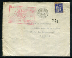 Cachet De 1ère Liaison Aéropostale De Nuit Sur Enveloppe De Bordeaux Pour Paris En 1939 - Réf F40 - 1960-.... Brieven & Documenten