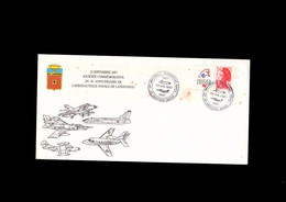 Enveloppe Journée Commémorative Du 20 ème Anniversaire De L'aéronautique Navale Landivisiau 1967 1987 Marine Navale Rare - Landivisiau