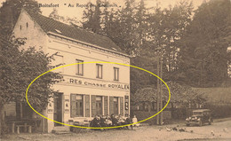 BOITSFORT - Au Repos Des Chasseurs - Café-Laiterie - Bières Chasse Royale - Carte Très Animée Avec Automobile - Watermael-Boitsfort - Watermaal-Bosvoorde