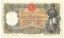 50 LIRE CAPRANESI BUOI TESTINA DECRETO 20/05/1916 BB/BB+ - Sonstige