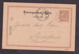 Austria/Slovenia - Stationery Sent From Mengeš To Škofja Loka 22.09.1893. Rare Cancel Of Post MANNSBURG. - Brieven En Documenten