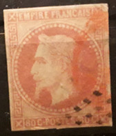 Colonies Générales Type EMPIRE LAURÉ NAPOLEON III, Yvert 10, 80 C Rose Pâle Obl LOSANGE + CACHET ROUGE  BTB - Napoléon III.