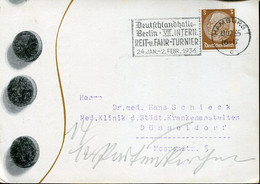 68730 Germany Reich, Special Postmark Hamburg 1936 Deutschlandhalle Berlin International Reit U.Fahr Turnier - Cartas