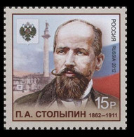 2012 Russia 1800 150 Years Of The Statesman P.A. Stolypin 1,80 € - Ungebraucht