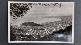 CARTE POSTALE NICE BAIE DES ANGES 1950 MONTECARLO A PARIS TIMBRE MONACO  8F - Monte-Carlo