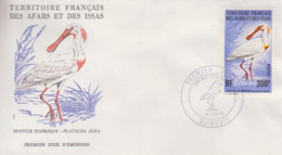 Enveloppe  FDC  1er  Jour  TERRITOIRE  FRANCAIS   Des   AFARS  Et  ISSAS     Oiseaux   1976 - Cicogne & Ciconiformi