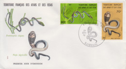 Enveloppe  FDC  1er  Jour   Territoire  Des  Afars  Et  Des  Issas   Serpents   1976 - Snakes