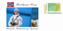 Spain 2014 - XXII Olimpics Winter Games Sochi 2014 Special Prepaid Cover - Marit Bjoergen - Winter 2014: Sotschi