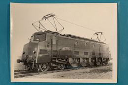 Grande Photo Locomotive SNCF 2D2 5546 Waterman état D’origine France Sud Ouest Paris SO Train Chemin Fer Loc Loco 1942 - Treinen
