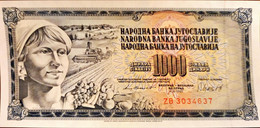 Yugoslavia 1000 Dinara 1981 ZB Replacement Unc - Yugoslavia