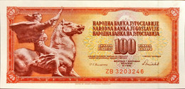 Yugoslavia 100 Dinara 1986 ZB Replacement Unc - Yugoslavia