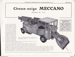 Fixe Rare Notice Meccano Réalisable Avec Boîte 10 Chasse-neige Notice 9 - Meccano