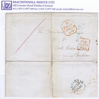 Ireland Mayo Military 1844 Boxed PAID AT/CASTLEBAR On Cover To East India Co London, Claim For Burmese Prize Money - Préphilatélie