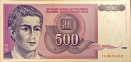 Yugoslavia 500 Dinara 1992 ZA Replacement Unc - Yugoslavia