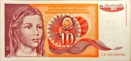 Yugoslavia 10 Dinara 1990 ZA Replacement Unc - Yugoslavia