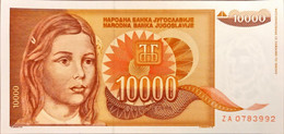 Yugoslavia 10000 Dinara 1992 ZA Replacement Unc - Yugoslavia