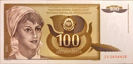 Yugoslavia 100 Dinara 1991 ZA Replacement Unc - Yugoslavia