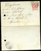 ÖSTERREICH Kartenbrief K42 Schönpriesen Krásné Březno (Ústí Nad Labem) 1900 - Cartes-lettres