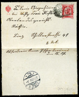 ÖSTERREICH Kartenbrief K45 Braunau Am Inn -Linz 1908 Kat. 5,00 € - Cartas-Letras