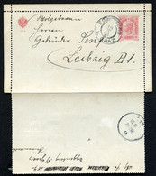 ÖSTERREICH Kartenbrief K45 (Graz-)Eggenberg - Leipzig 1908 Kat. 5,00 €+ - Carte-Lettere