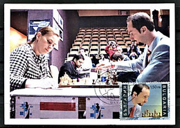 BULGARIE 2005 - Echecs (Chess) Veselin Topalov Et Judit Polgar - Oblitération 1er Jour Sur Carte - Cartas & Documentos