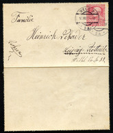 ÖSTERREICH Kartenbrief K47b Wels - Leipzig 1910 - Kartenbriefe