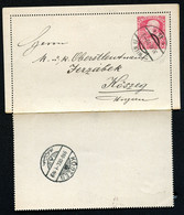 ÖSTERREICH Kartenbrief K47b Wien - Grüns Köszeg Ungarn 1910  Kat. 9,00 € - Cartes-lettres